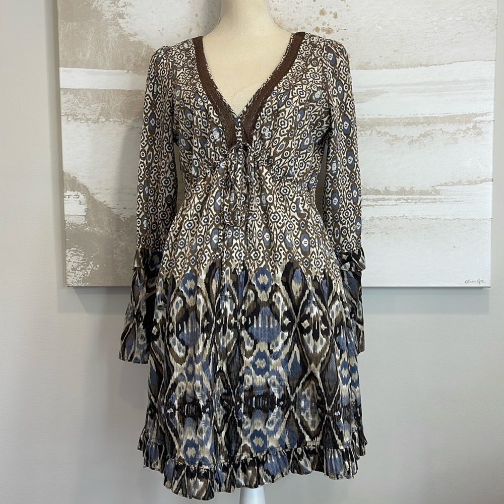 Sanctuary Ikat Bell Sleeve Bohemian Dress